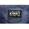It Only Seems Kinky The First Time Patch shown on jeans