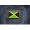 Jamaican Flag Small Patch | Embroidered Patches Jamaican Flag Small Patch shown on jeans