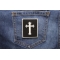 Jesus Cross Small Patch | Embroidered Patches Jesus Cross Small Patch shown on jeans