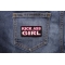 Kick Ass Girl Patch | Embroidered Patches Kick Ass Girl Patch shown on jeans