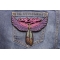 Lady Rider Wings and Feather Medium Size Tribal Iron on Biker Patch shown on jeans