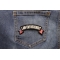 Law Enforcement US Flag Small Rocker Patch shown on jeans