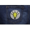 Light Bulb Idea Iron on Iron on Morale Patch shown on jeans