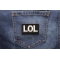 Lol Patch | Embroidered Patches Lol Funny Iron on Patch shown on jeans