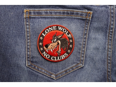 Lone Wolf No Clubs Patch | Embroidered Patches