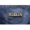 Lone Wolf Patch With Bullets | Embroidered Patches Lone Wolf Patch shown on jeans