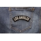 Los Angeles Patch shown on jeans