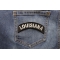 Louisiana Patch Louisiana Patch Iron on State Rocker shown on jeans