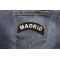 Madrid City Patch shown on jeans