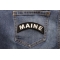Maine Patch Maine Patch Iron on State Rocker shown on jeans