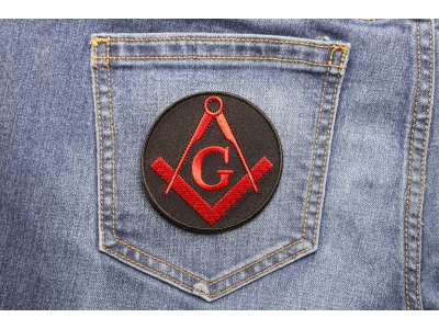 Mason Symbol Patch In Red
