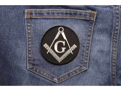 Mason Symbol Black White Patch | Embroidered Patches