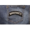 Massachusetts Patch Massachusetts Patch Iron on State Rocker shown on jeans
