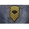 Master Sergeant Patch shown on jeans
