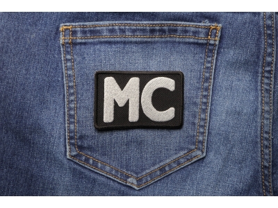 MC Patch - Black White  | Embroidered Biker Patches