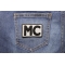 Reflective MC Patch shown on jeans