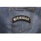 Michigan Patch Michigan Patch Iron on State Rocker shown on jeans
