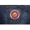 I'm a Vet and I Vote Patch for Hats shown on jeans