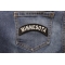 Minnesota Patch Minnesota Patch Iron on State Rocker shown on jeans