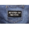 My Other Toy Has Tits Patch shown on jeans