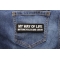 My Way Of Life Motorcycles And Jesus Patch | Embroidered Patches My Way Of Life Motorcycles and Jesus Patch shown on jeans
