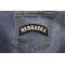 Nebraska Patch Nebraska Patch Iron on State Rocker shown on jeans