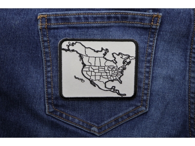 North America Color In Patch Small | Embroidered Patches