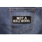 Not A Role Model Funny Patch | Embroidered Patches Not A Role Model Funny Patch shown on jeans