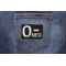 O NEGATIVE Blood Type Patch shown on jeans