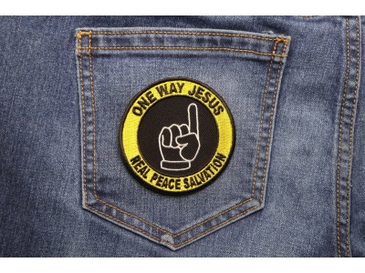 One Way Jesus Real Salvation Round Patch | Embroidered Patches