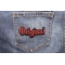 Original Patch In Red | Embroidered Patches Original Patch shown on jeans