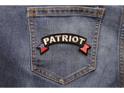 Patriot Rocker Patch With US Flag | US Military Veteran Patches