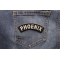 Phoenix Patch shown on jeans