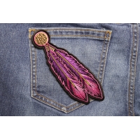Pink Purple Feathers Patch | Embroidered Patches Pink Purple Feathers Patch | Embroidered Patches