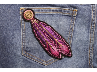 Pink Purple Feathers Patch | Embroidered Patches