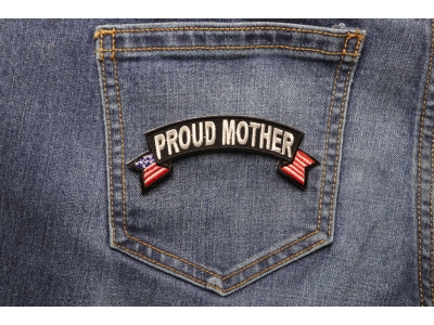 Proud Mother US Flag Rocker Patch | US Coast Guard Military Veteran Patches