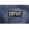 Proud Navy Wife Patch Proud Navy Wife Patch shown on jeans