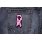 Purple Ribbon Patch For Breast Cancer Survivors | Embroidered Patches Purple Ribbon Patch For Breast Cancer Survivors shown on jeans