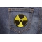 Radioactive Patch | Embroidered Patches Radioactive Novelty Patch shown on jeans