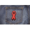 Red Ribbon Aids Awareness Patch Red Ribbon Aids Awareness Patch shown on jeans
