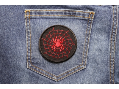Red Spider And Web Patch | Embroidered Patches