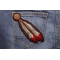 Red White Feathers Patch | Embroidered Patches Red White Feathers Patch shown on jeans