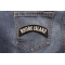 Rhode Island Patch Rhode Island Patch Iron on State Rocker shown on jeans