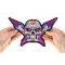 Robot Skull Colorful Large Back Patch Robotic Skull Patch, Large Skull Patches for Back of Jackets shown on hand for size comparison