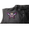 Robot Skull Colorful Patch Robot Skull Patch, Skull Patches shown on leather vest