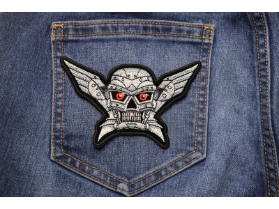 Robot Skull Small Patch