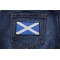Scotland Flag Patch Scotland Flag Patch shown on jeans