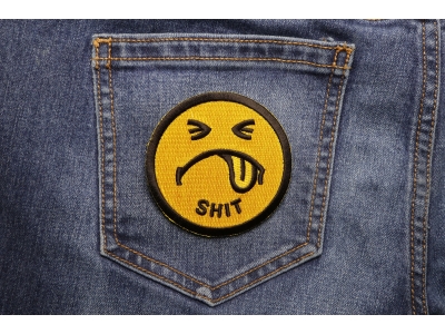 Shit Smiley Face Patch | Embroidered Patches
