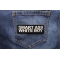 Smart Ass White Boy Funny Iron on Patch shown on jeans