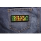 Son Of A Vietnam Vet And Damn Proud Patch | US Military Vietnam Veteran Patches Son Of A Vietnam Vet and Damn Proud Patriotic Iron on Patch shown on jeans